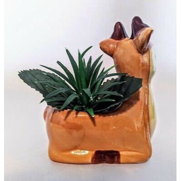 Dexter The Reindeer’ Adorable Deer Animal Ceramic Planter (Plants Not Included) - Picture 8 of 8
